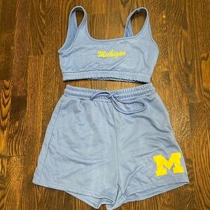 University of Michigan - blue “Michigan” game day sweatset